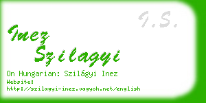 inez szilagyi business card